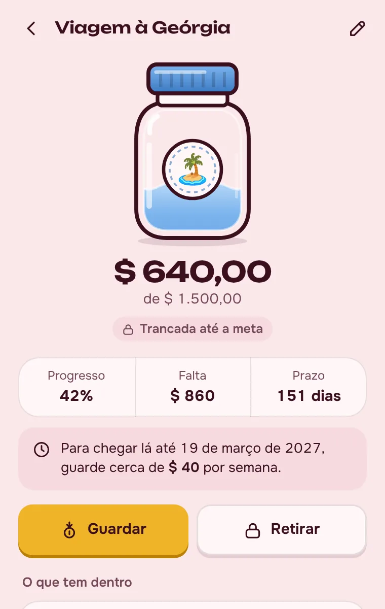 Una meta: plan semanal e historial