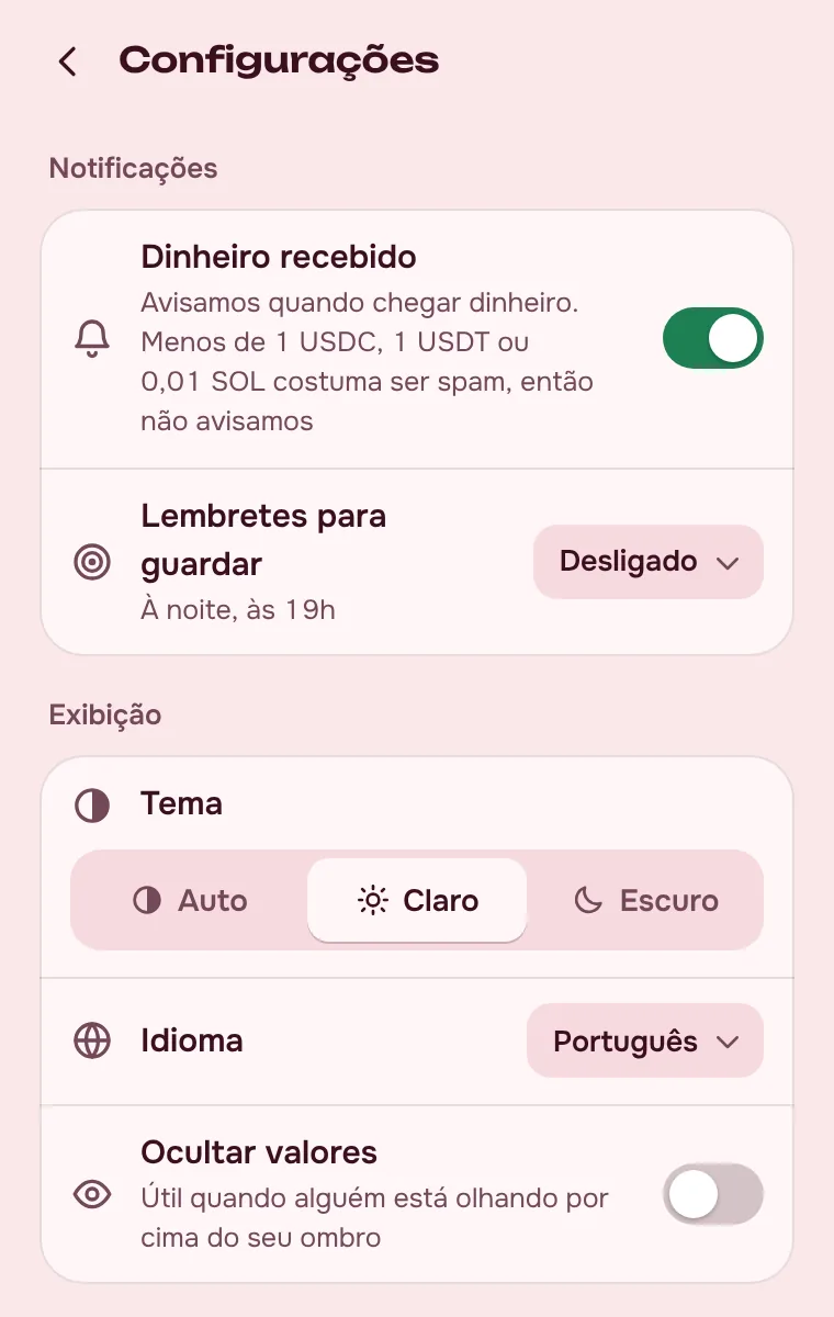 Tema, idioma y más